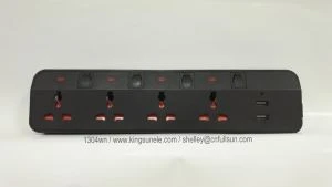 مقبس تمديد 5 طرق مع USB للاستخدام المنزلي